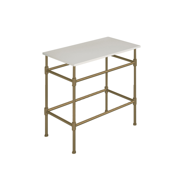 Contemporary 4 leg freestanding basin stand for benchtop. Stepped feet. W750 x D480 x H880