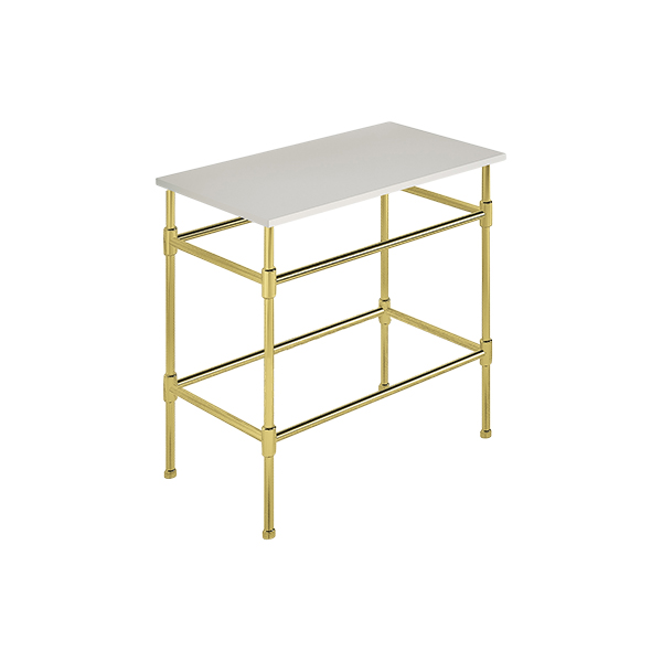 Contemporary 4 leg freestanding basin stand for benchtop. Stepped feet. W750 x D480 x H880