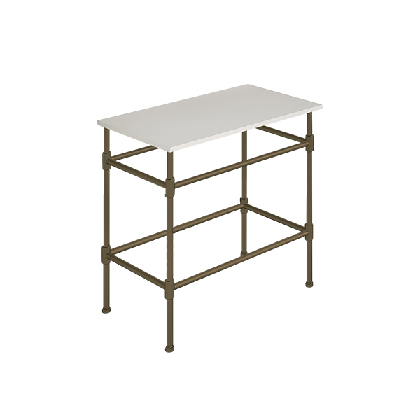 Contemporary 4 leg freestanding basin stand for benchtop. Stepped feet. W750 x D480 x H880