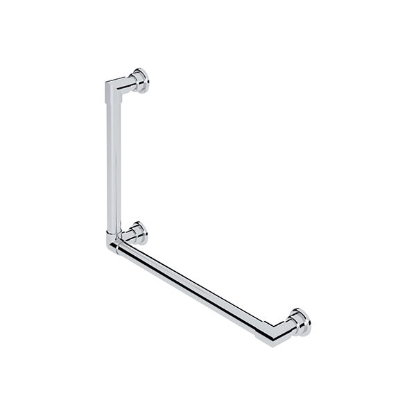 Contemporary L-shaped grab rail H450 x W600mm RH