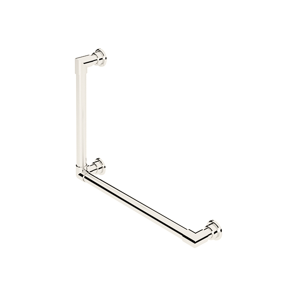 Contemporary L-shaped grab rail H450 x W600mm RH