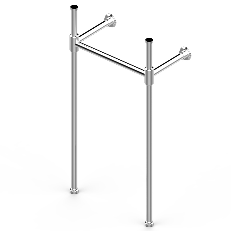 Art Deco 2 leg basin stand for 525mm Art Deco basin. Contemporary joints, stepped feet
