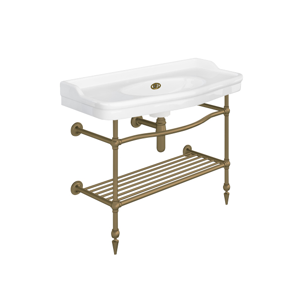 Paris two leg curved basin stand for 1020mm Paris basin. Pointed feet & shelf