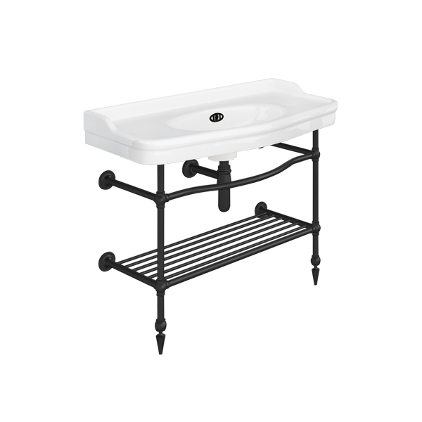 Paris two leg curved basin stand for 1020mm Paris basin. Pointed feet & shelf