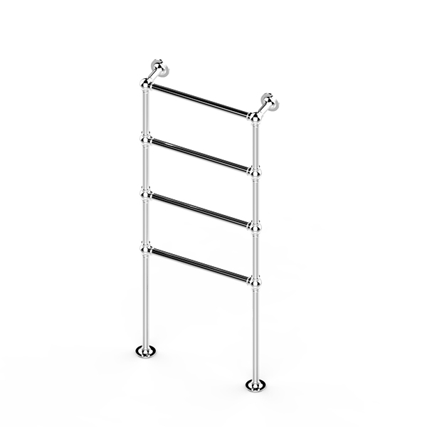 Ornate floor mounted towel warmer 525W x 1475H x 138D