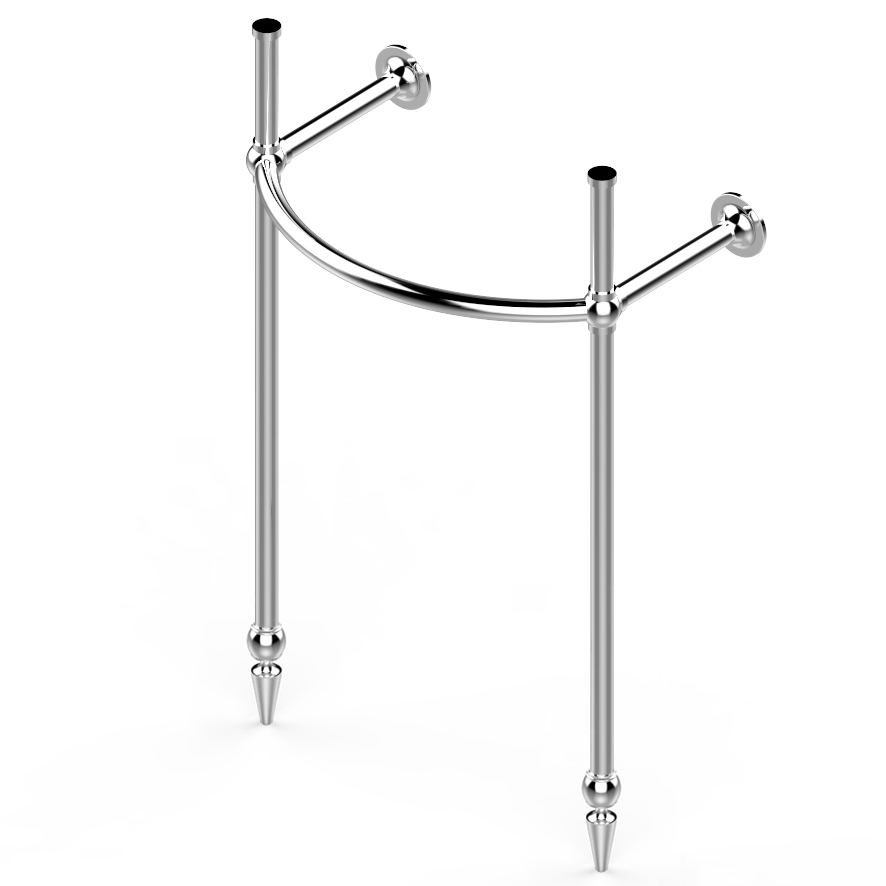 Edwardian 2 leg curved basin stand for 520mm Edwardian basin. Traditional joints, pointed feet