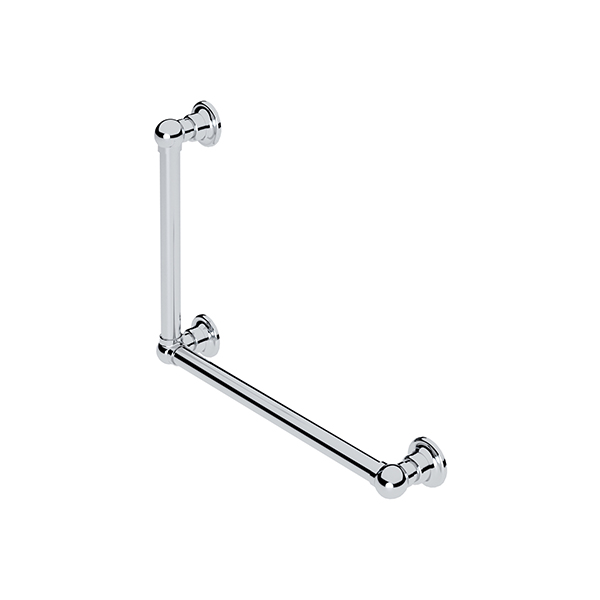 Traditional L-shaped grab rail H450 x W600mm RH