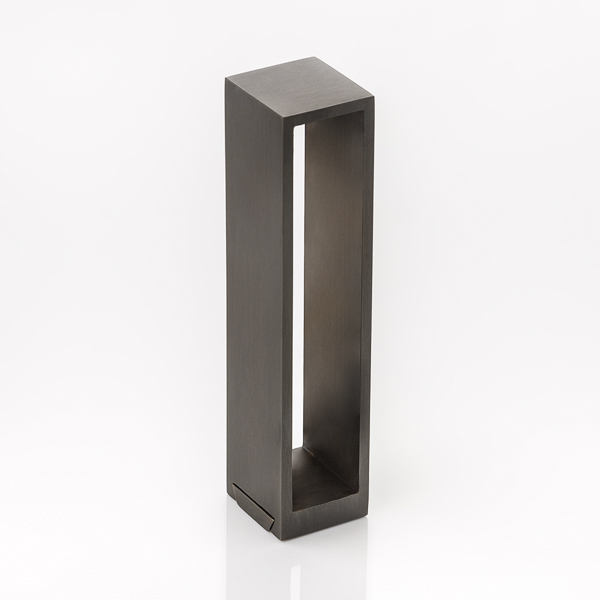 Solid brass rectangular hanging rail central bracket
