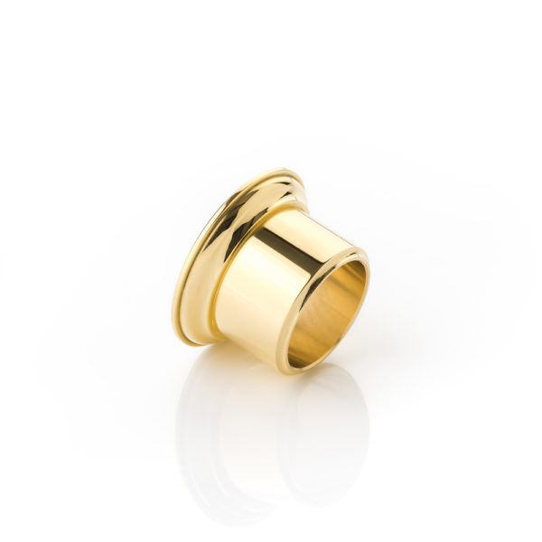 Solid brass classic end bracket for round hanging rail