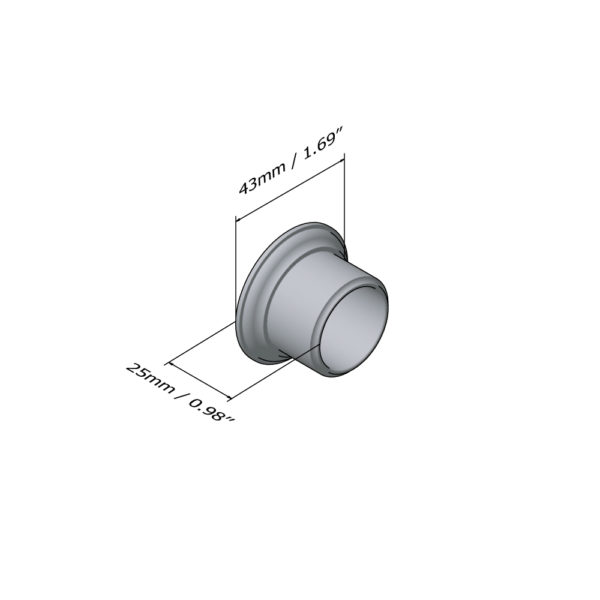 Solid brass classic end bracket for round hanging rail