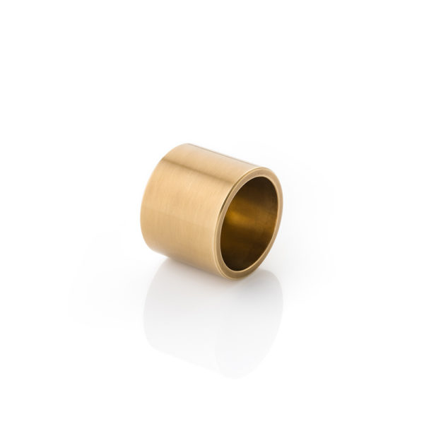 Solid brass end bracket for round hanging rail