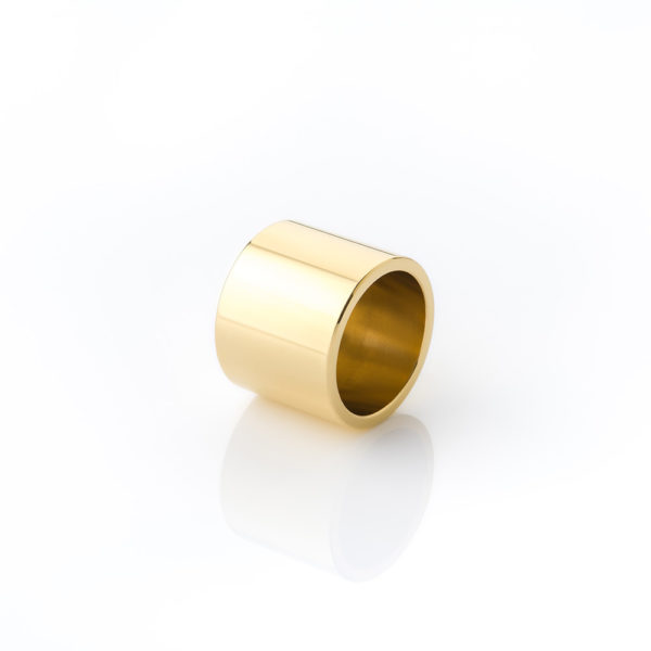 Solid brass end bracket for round hanging rail