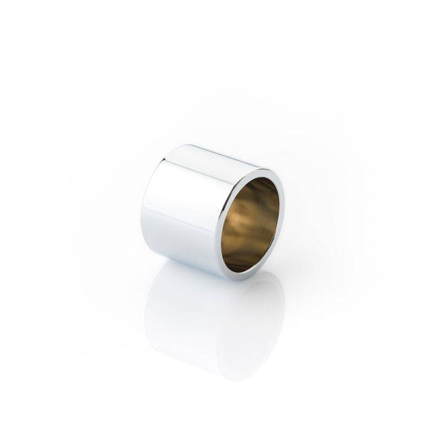 Solid brass end bracket for round hanging rail