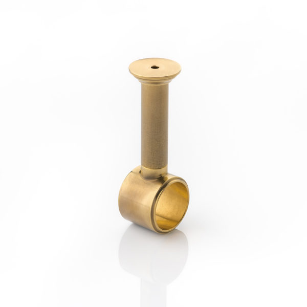 Solid brass classic support bracket for round hanging rail