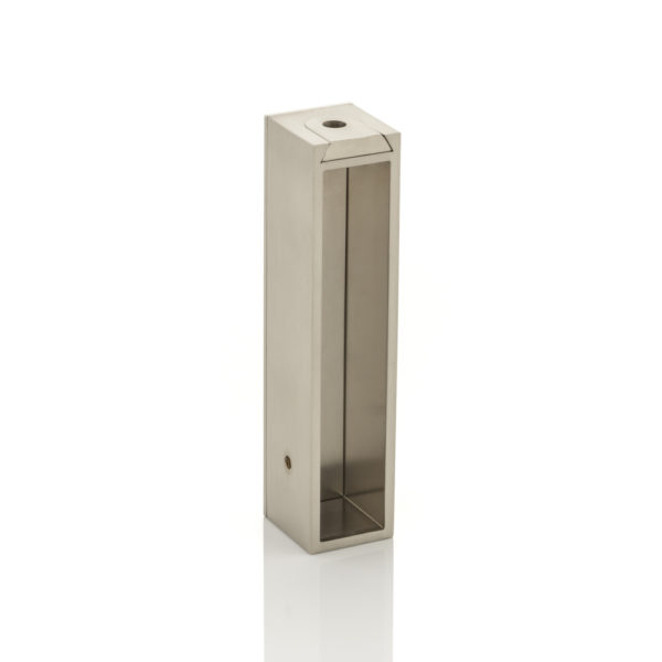 Solid brass rectangular hanging rail ceiling mounted end bracket 
