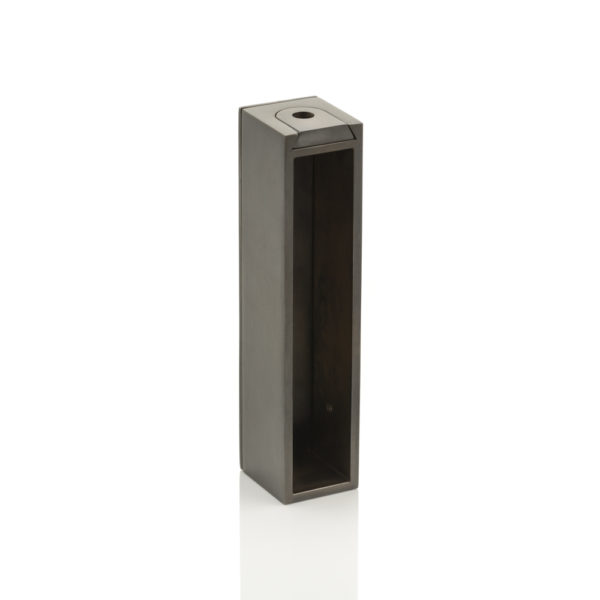 Solid brass rectangular hanging rail ceiling mounted end bracket 