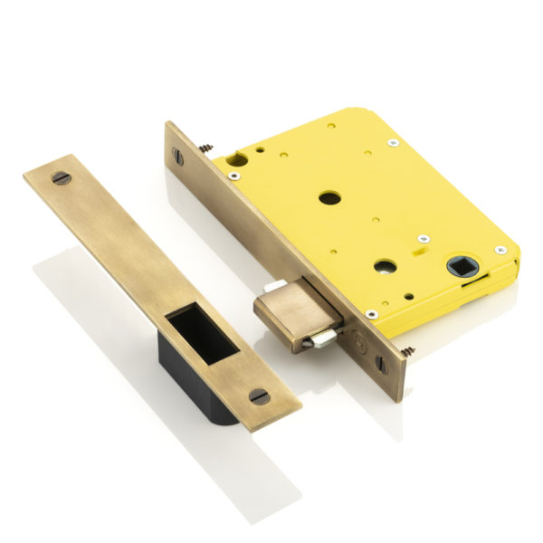 Yellow lock pocket sliding door privacy hook lock
