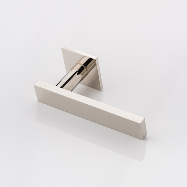 Dowson solid brass door lever handle with square rose