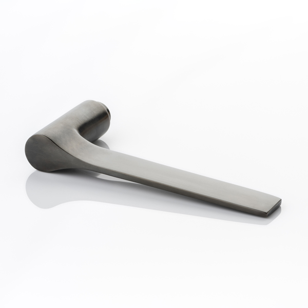 Fonteyn solid brass door lever handle with roseless rose