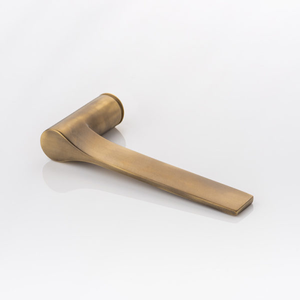 Fonteyn solid brass door lever handle with roseless rose