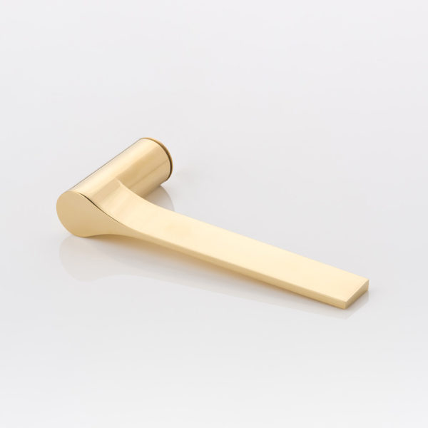Fonteyn solid brass door lever handle with roseless rose