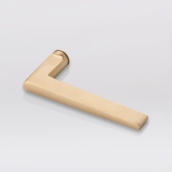 Wedge solid brass door lever handle with roseless rose