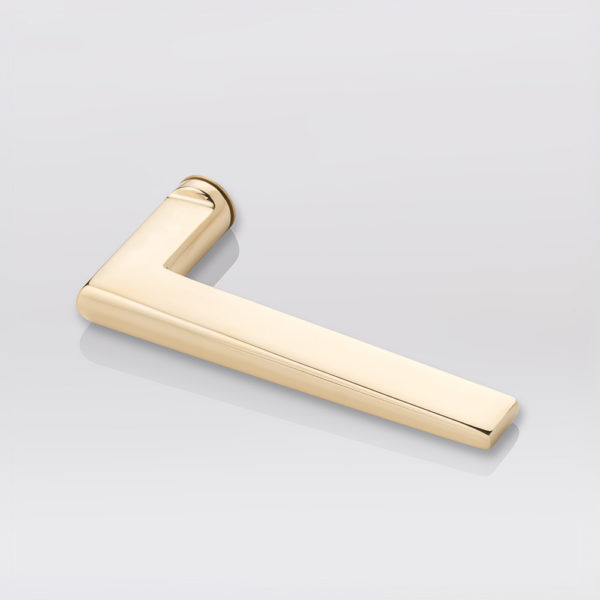 Wedge solid brass door lever handle with roseless rose