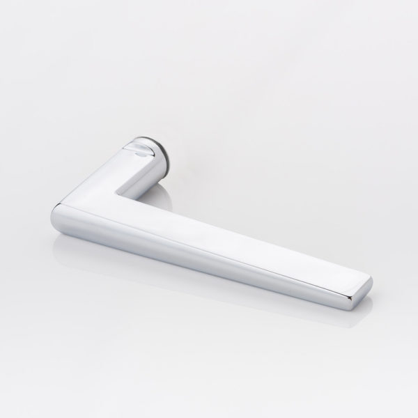Wedge solid brass door lever handle with roseless rose