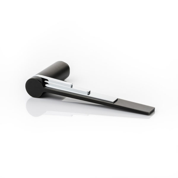 Scala solid brass door lever handle with roseless rose