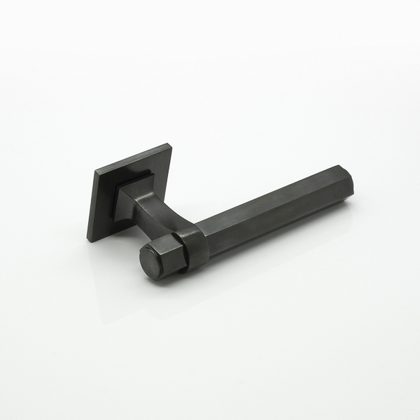 Adelphi solid brass door lever handle with square rose