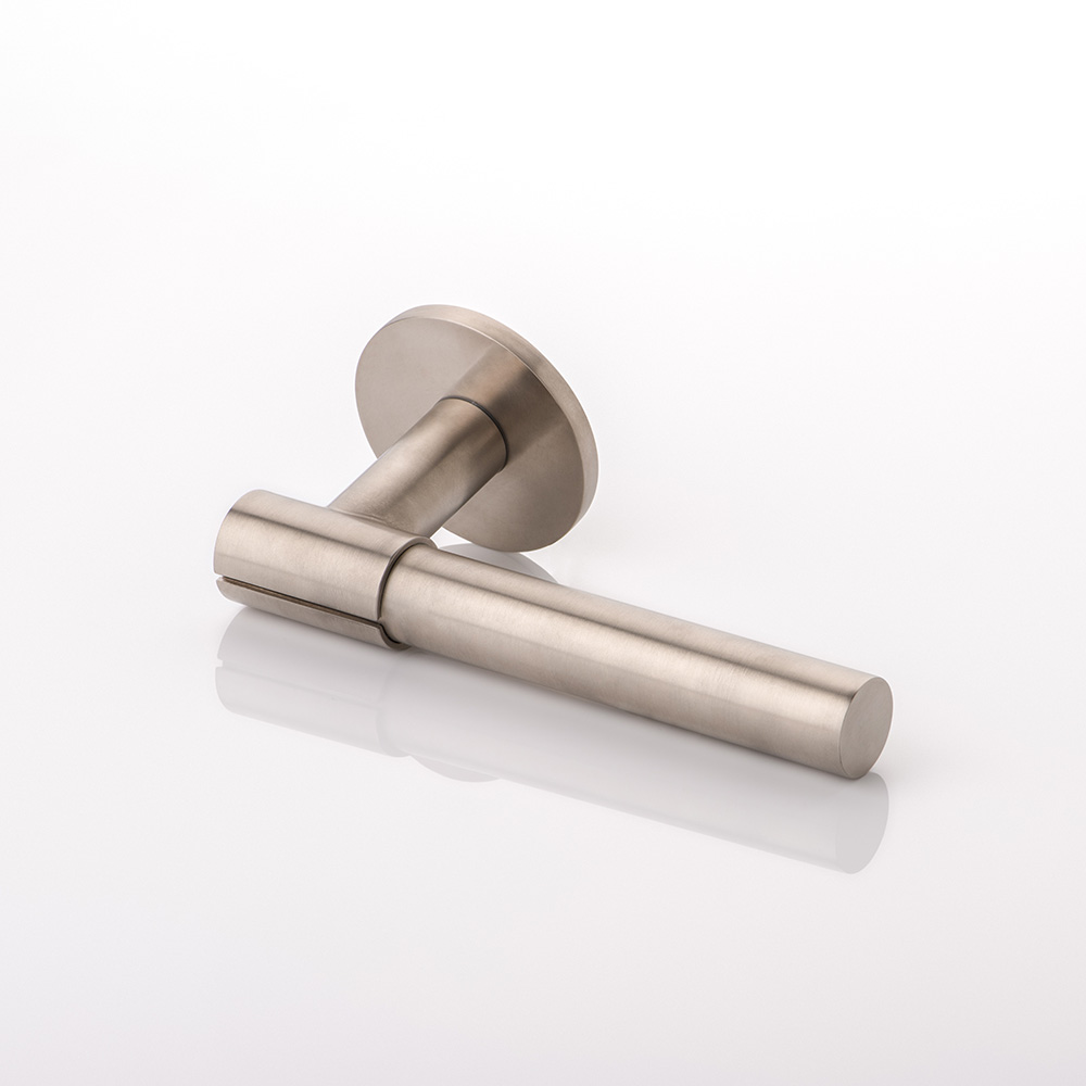 KH Clasp solid brass door lever handle with round rose