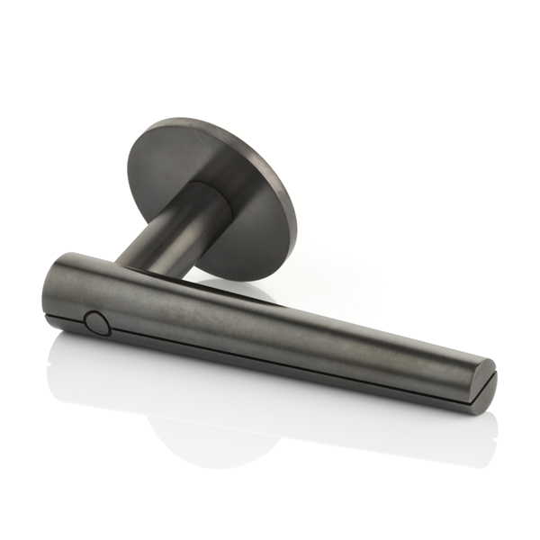 KH Dot solid brass door lever handle with round rose