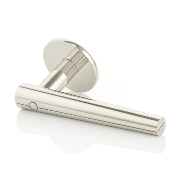 KH Dot solid brass door lever handle with round rose