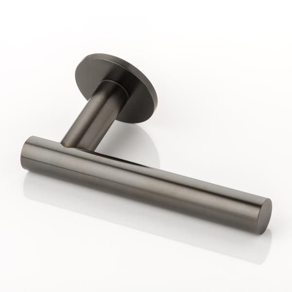 Davis solid brass door lever handle with round rose