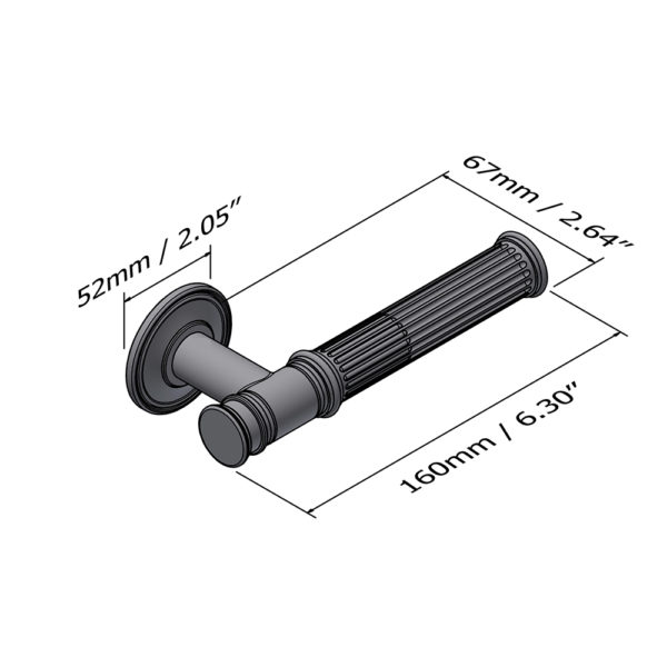 Hamilton solid brass door lever handle with ridged rose
