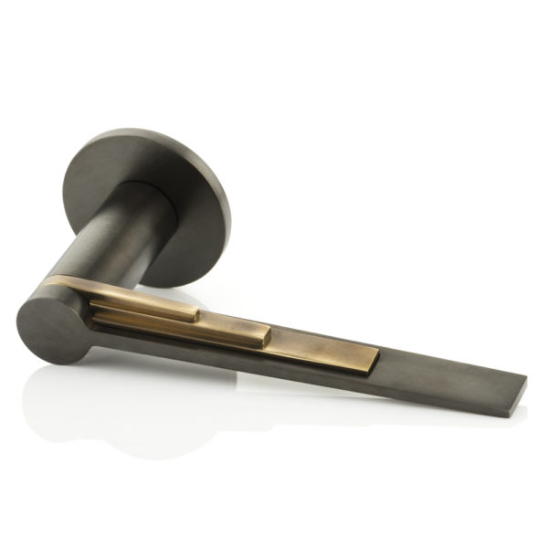 Scala II solid brass door lever handle