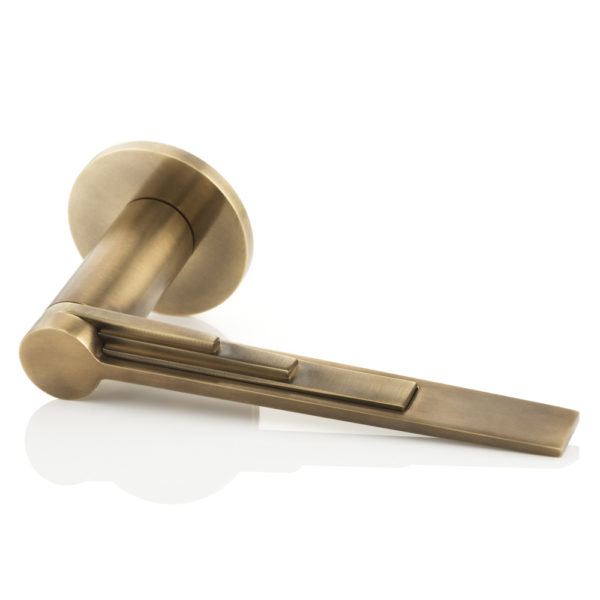Scala II solid brass door lever handle