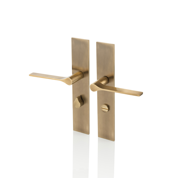 Fonteyn door lever handle with backplate and privacy turn/release