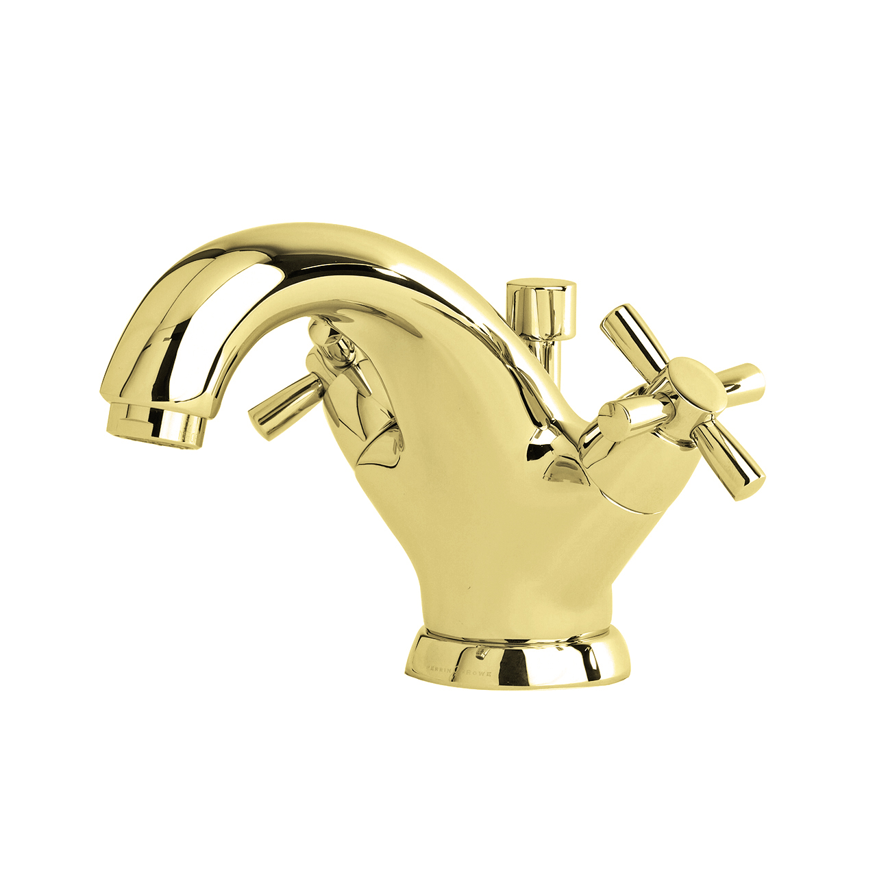 Langbourn monobloc basin mixer with crosshead taps