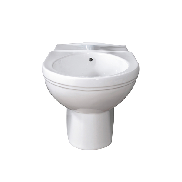 Wall hung bidet. One tap hole (Pair with Geberit in-wall bidet frame: GEB-111.524.00.1)