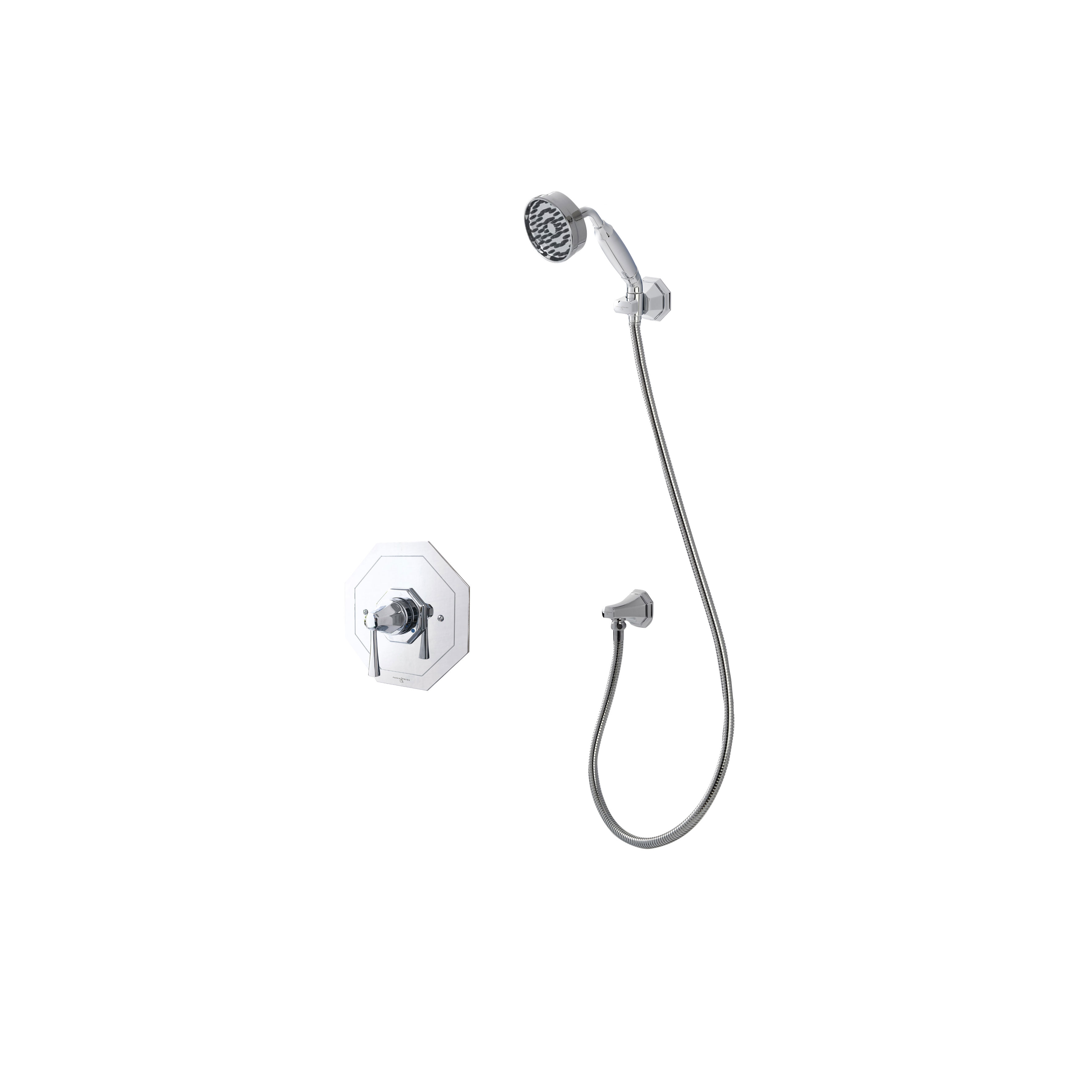 Deco shower layout - handshower on parking bracket & mixer