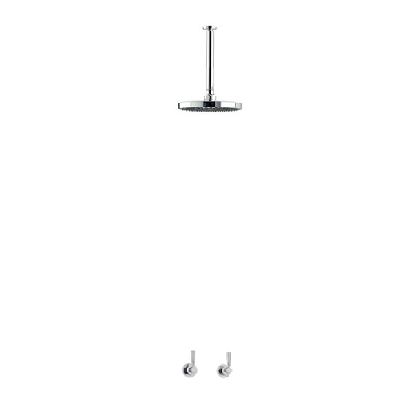 Langbourn shower layout - ceiling arm, rose & levers