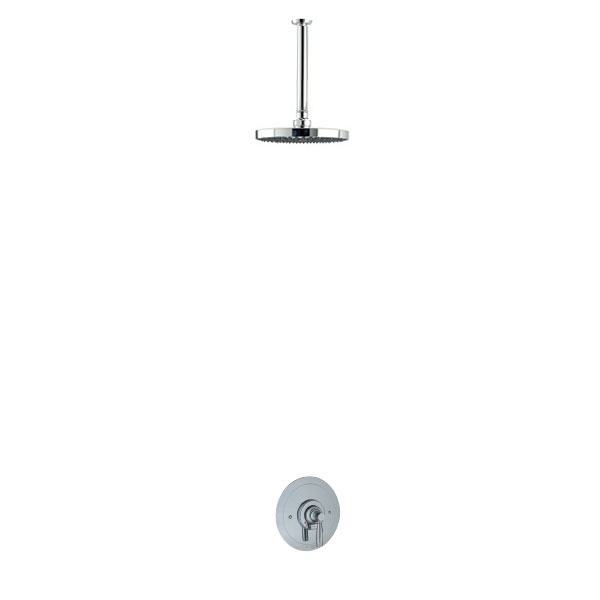 Langbourn shower layout - ceiling arm, rose & mixer
