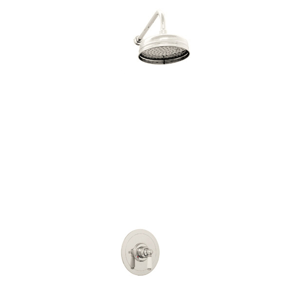 Traditional shower layout - wall arm, rose & mixer