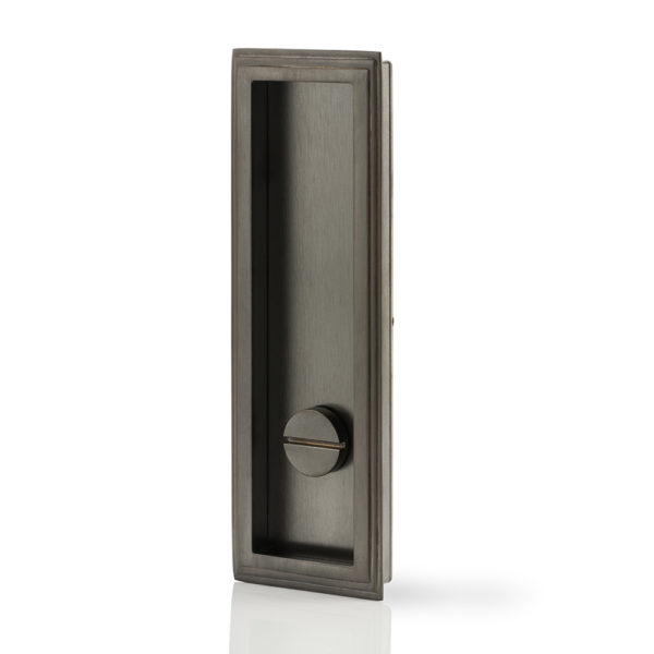Dewhurst solid brass recessed pull with privacy turn/release