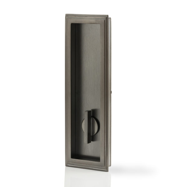 Dewhurst solid brass recessed pull with privacy turn/release