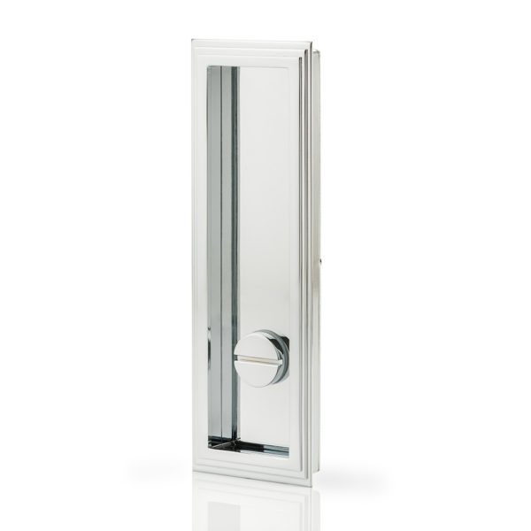 Dewhurst solid brass recessed pull with privacy turn/release
