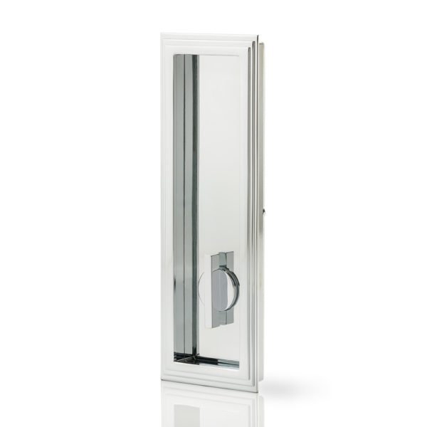 Dewhurst solid brass recessed pull with privacy turn/release