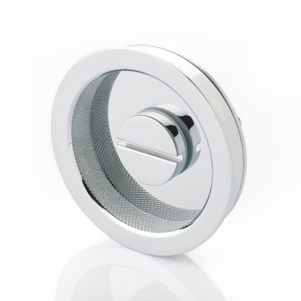 Round solid brass privacy turn/release & diamond knurl