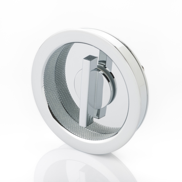 Round solid brass privacy turn/release & diamond knurl